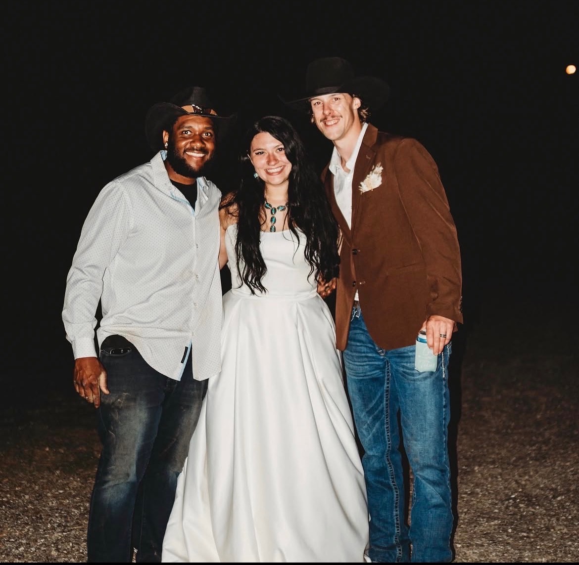 NBT Entertainment host with a bride and groom at a country wedding